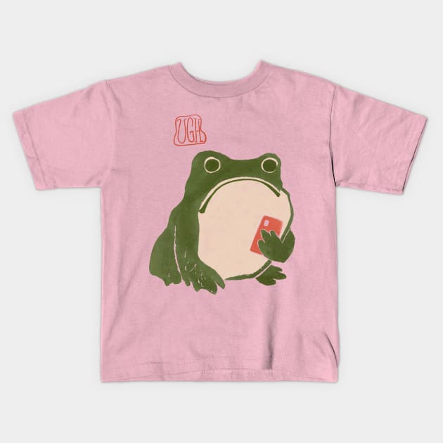 Ugh Matsumoto Hoji Frog Art Print Kids T-Shirt by LauraGraves